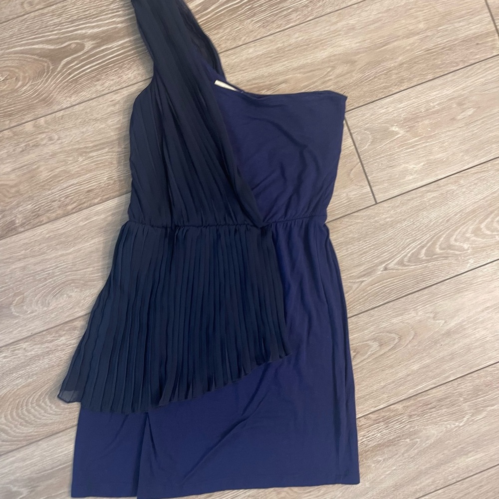 Gianni Bini Blue one shoulder dress pre-owned size XS for women